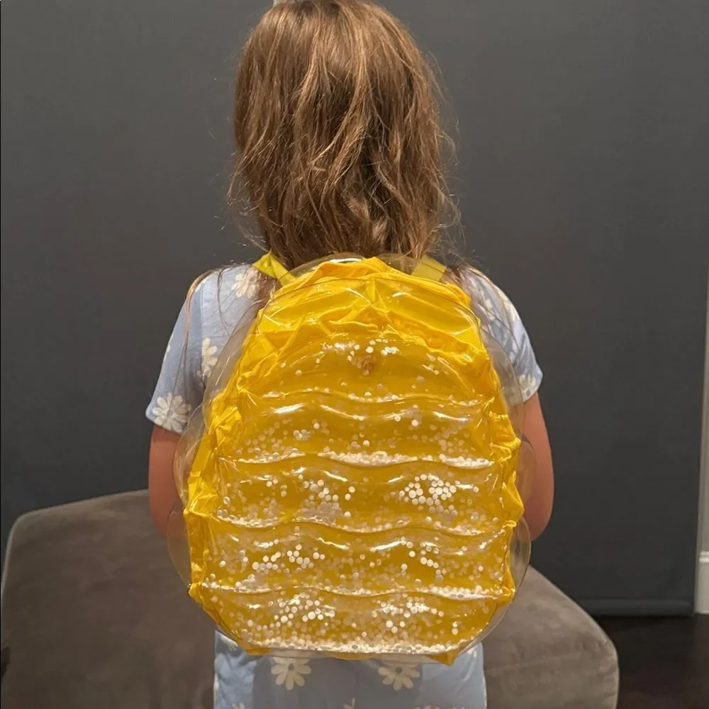 Yellow Inflatable 90’s Retro Bubble BackPack Foam Ball One Size VINTAGE